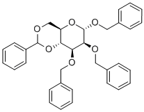 苄基 2,3-二-O-(苯基甲基)-4,6-O-(苯基亚甲基)-ALPHA-D-吡喃甘露糖苷, 57783-75-2, 结构式
