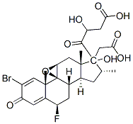 2-bromo-9beta,11beta-epoxy-6beta-fluoro-17,21-dihydroxy-16alpha-methylpregna-1,4-diene-3,20-dione 17,21-di(acetate) Structure