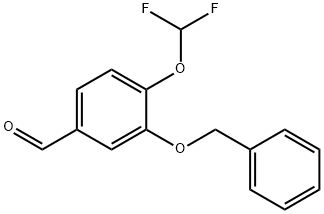 3-(benzyloxy)-4-(difluoromethoxy)benzaldehyde 化学構造式