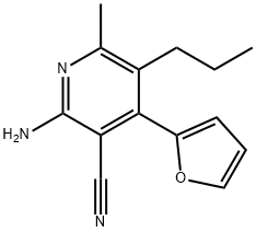 3-Pyridinecarbonitrile,2-amino-4-(2-furanyl)-6-methyl-5-propyl-(9CI)|