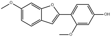 3-Methoxy-4-(6-methoxybenzofuran-2-yl)phenol,57800-41-6,结构式