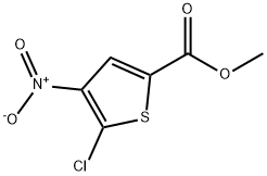 5-CHLORO-4-NITROTHIOPHENE-2-CARBOXYLIC ACID METHYL ESTER 化学構造式