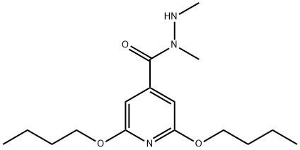 N,N'-Dimethyl-2,6-dibutoxyisonicotinic hydrazide Struktur
