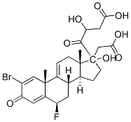 2-bromo-6beta-fluoro-17,21-dihydroxypregna-1,4,9(11)-triene-3,20-dione 17,21-di(acetate) Structure