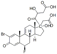 2-bromo-6beta-fluoro-17,21-dihydroxypregna-1,4,9(11)-triene-3,20-dione 17,21-di(acetate),57808-78-3,结构式