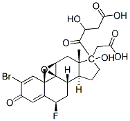 2-bromo-9beta,11beta-epoxy-6beta-fluoro-17,21-dihydroxypregna-1,4-diene-3,20-dione 17,21-di(acetate) Struktur