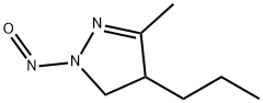 1H-Pyrazole,  4,5-dihydro-3-methyl-1-nitroso-4-propyl-|