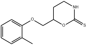 3,4,5,6-Tetrahydro-6-(o-tolyloxymethyl)-2H-1,3-oxazine-2-thione,57841-33-5,结构式