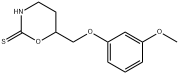 3,4,5,6-Tetrahydro-6-(3-methoxyphenoxymethyl)-2H-1,3-oxazine-2-thione Structure