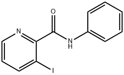 3-ヨード-N-フェニル-2-ピリジンカルボキサミド 化学構造式