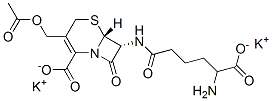 [6R-[6alpha,7beta(R*)]]-3-(acetoxymethyl)-7-[(5-amino-5-carboxypentanoyl)amino]-8-oxo-5-thia-1-azabicyclo[4.2.0]oct-2-ene-2-carboxylic acid, potassium salt,57847-70-8,结构式