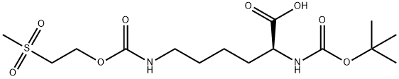 N2-[(1,1-dimethylethoxy)carbonyl]-N6-[[2-(methylsulphonyl)ethoxy]carbonyl]-L-lysine Structure