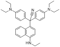 BIS(4-N,N-DIETHYLAMINO-PHENYL)-(4-N-ETHYLAMINO-NAPHTHALEN-1-YL) ACETONITRILE Structure