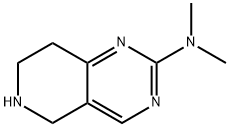 N,N-DIMETHYL-5,6,7,8-TETRAHYDROPYRIDO[4,3-D]PYRIMIDIN-2-AMINE 化学構造式