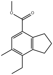 1H-Indene-4-carboxylicacid,7-ethyl-2,3-dihydro-6-methyl-,methylester(9CI) Structure