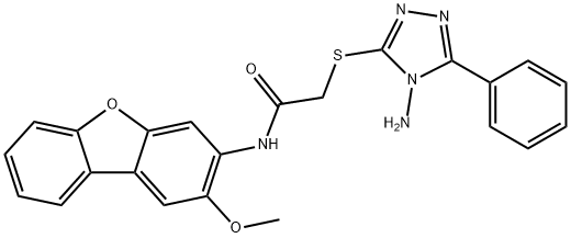 578745-02-5 Acetamide, 2-[(4-amino-5-phenyl-4H-1,2,4-triazol-3-yl)thio]-N-(2-methoxy-3-dibenzofuranyl)- (9CI)