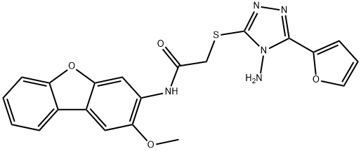 Acetamide, 2-[[4-amino-5-(2-furanyl)-4H-1,2,4-triazol-3-yl]thio]-N-(2-methoxy-3-dibenzofuranyl)- (9CI),578747-30-5,结构式
