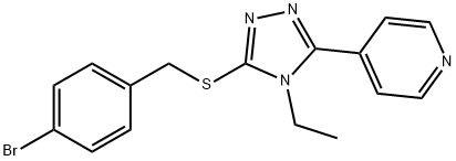 4-bromobenzyl 4-ethyl-5-(4-pyridinyl)-4H-1,2,4-triazol-3-yl sulfide Struktur