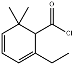2,4-Cyclohexadiene-1-carbonyl chloride, 2-ethyl-6,6-dimethyl- (9CI) 化学構造式