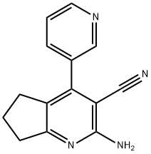 5H-Cyclopenta[b]pyridine-3-carbonitrile,2-amino-6,7-dihydro-4-(3-pyridinyl)-(9CI),579441-22-8,结构式