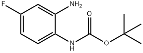 N1-(tert-ブトキシカルボニル)-4-フルオロ-1,2-フェニレンジアミン 化学構造式