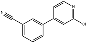 2-CHLORO-4-(3-CYANOPHENYL)PYRIDINE 结构式