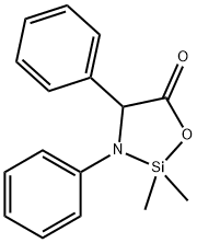 2,2-Dimethyl-3,4-diphenyl-1-oxa-3-aza-2-silacyclopentan-5-one Structure