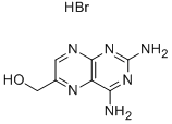 2,4-二氨基-6-(羟基甲基)蝶啶氢溴酸盐 结构式