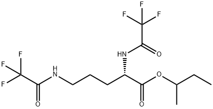 N2,N5-ビス(トリフルオロアセチル)-L-オルニチン(1-メチルプロピル) 化学構造式