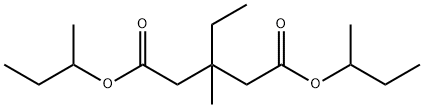 3-Ethyl-3-methylpentanedioic acid bis(1-methylpropyl) ester Structure