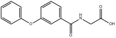 3-phenoxybenzoylglycine Struktur