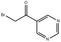 2-ブロモ-1-(ピリミジン-5-イル)エタノン 化学構造式