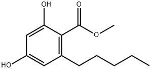 2,4-二羟基-6-戊基苯甲酸甲酯,58016-28-7,结构式