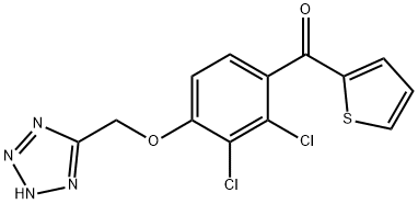 58030-58-3 [2,3-dichloro-4-(1H-tetrazol-5-ylmethoxy)phenyl] 2-thienyl ketone
