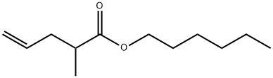4-Pentenoic acid, 2-methyl-, hexyl ester 化学構造式