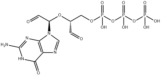 2-(guanylformylmethoxy)-3-(triphospho)propanal Structure