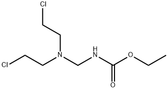 N-[Bis(2-chloroethyl)aminomethyl]carbamic acid ethyl ester Structure