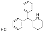 2-Diphenylmethylpiperidine hydrochloride 化学構造式