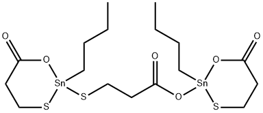 2-butyl-2-[[3-[(2-butyldihydro-6-oxo-4H-1,3,2-oxathiastannin-2-yl)oxy]-3-oxopropyl]thio]dihydro-6H-1,3,2-oxathiastannin-6-one,58098-20-7,结构式