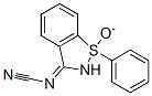 1-Oxido-1-phenyl-3H-1,2-benzisothiazol-3-ylidenecyanamide 化学構造式