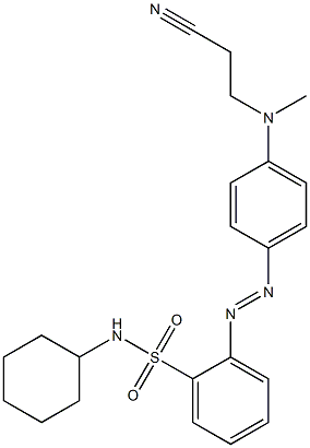 2-[[4-[(2-cyanoethyl)methylamino]phenyl]azo]-N-cyclohexylbenzenesulphonamide Structure