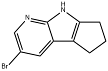 CYCLOPENTA[4,5]PYRROLO[2,3-B]PYRIDINE, 3-BROMO-1,5,6,7-TETRAHYDRO- Struktur