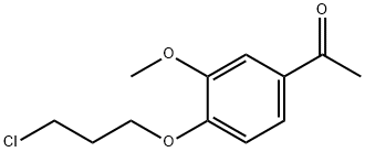 1-[4-(3-クロロプロポキシ)-3-メトキシフェニル]エタン-1-オン 化学構造式
