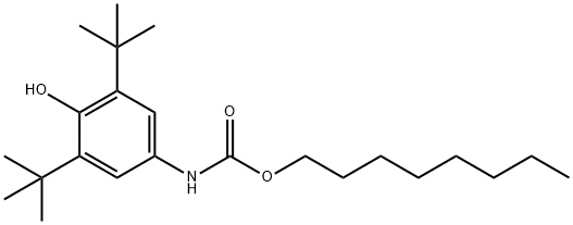 octyl [3,5-bis(tert-butyl)-4-hydroxyphenyl]carbamate Structure