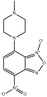 4-(4-甲基-1-哌嗪基)-7-硝基-2,1,3-苯并二唑 3-氧化物, 58131-57-0, 结构式