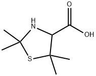 2,2,5,5-テトラメチル-4-チアゾリジンカルボン酸 化学構造式