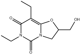 6,8-diethyl-2-hydroxymethyltetrahydrooxazolo(3,2-c)pyrimidine-5,7-(4H,6H)-dione,58137-53-4,结构式