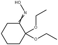 Cyclohexanone, 2,2-diethoxy-, oxime (9CI) Structure