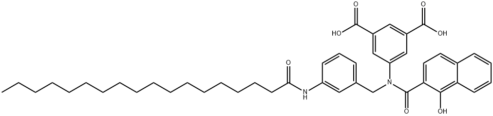 5-[[(1-hydroxy-2-naphthyl)carbonyl][[3-[(1-oxooctadecyl)amino]phenyl]methyl]amino]phthalic acid,58162-63-3,结构式