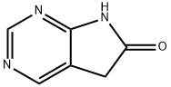 5,7-ジヒドロピロロ[2,3-D]ピリミジン-6-オン 化学構造式